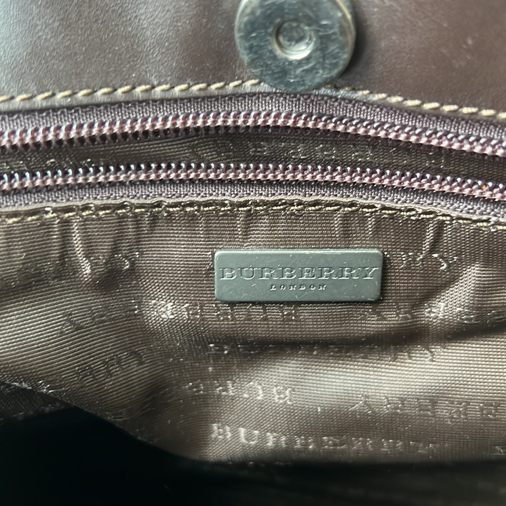 Burberry Beige and Black Checkered Tote - Picture 10 of 10